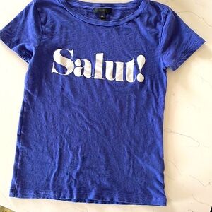 J crew t shirt blue size xxs